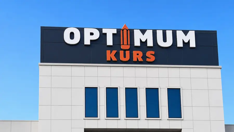 Bursa Nilüfer FSM Optimum Kurs: siyah kompozit cephede beyaz ve turuncu kutu harf